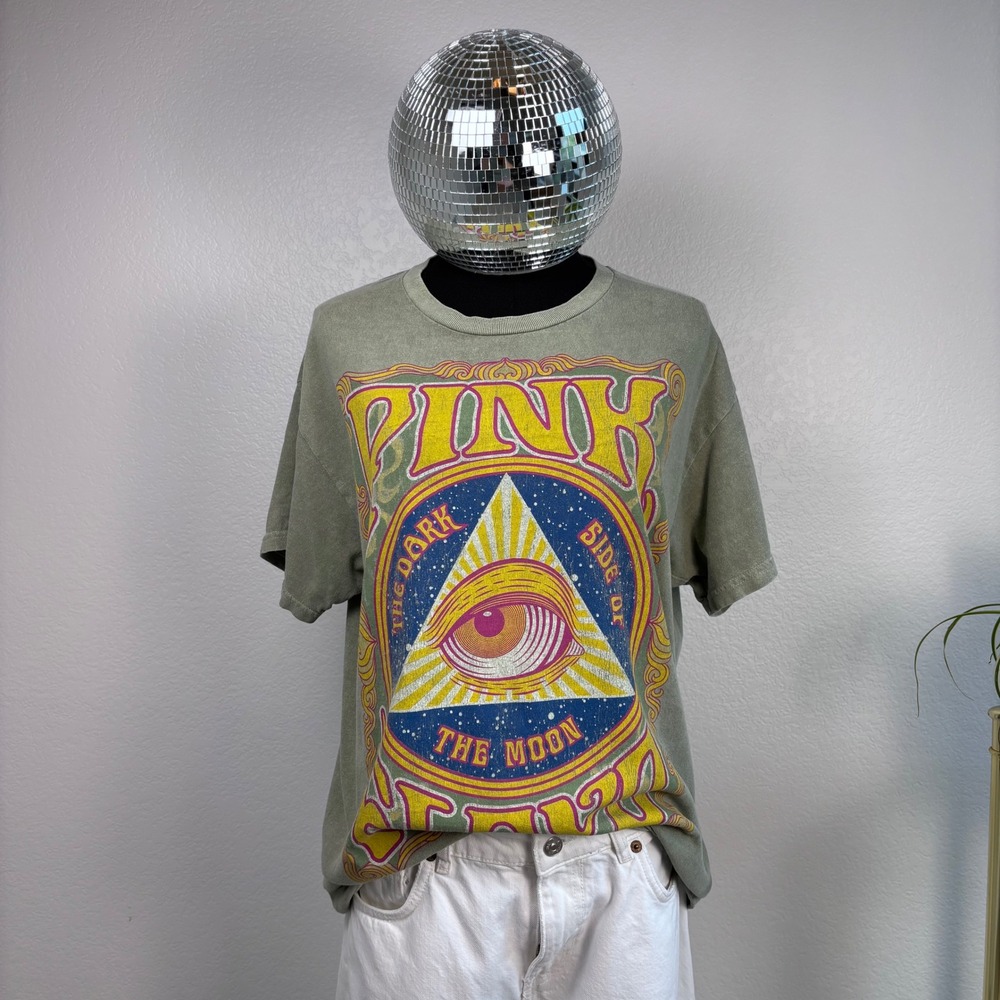 Pink Floyd The Dark Side of the Moon T Shirt, Size M Green Cotton Graphic Tee - Picture 15 of 16
